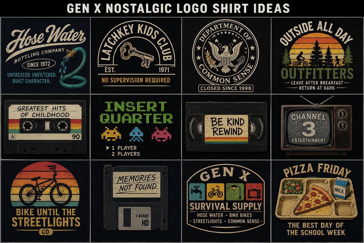 Previously created Gen X shirt design concepts